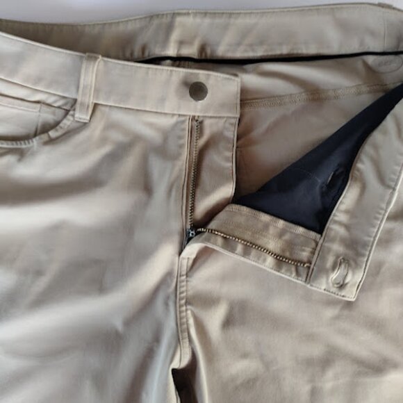 LULULEMON ABC Slim-Fit 5 Pocket Khaki Pant Warpstreme Wrinkle Resistant 34 - Picture 7 of 16